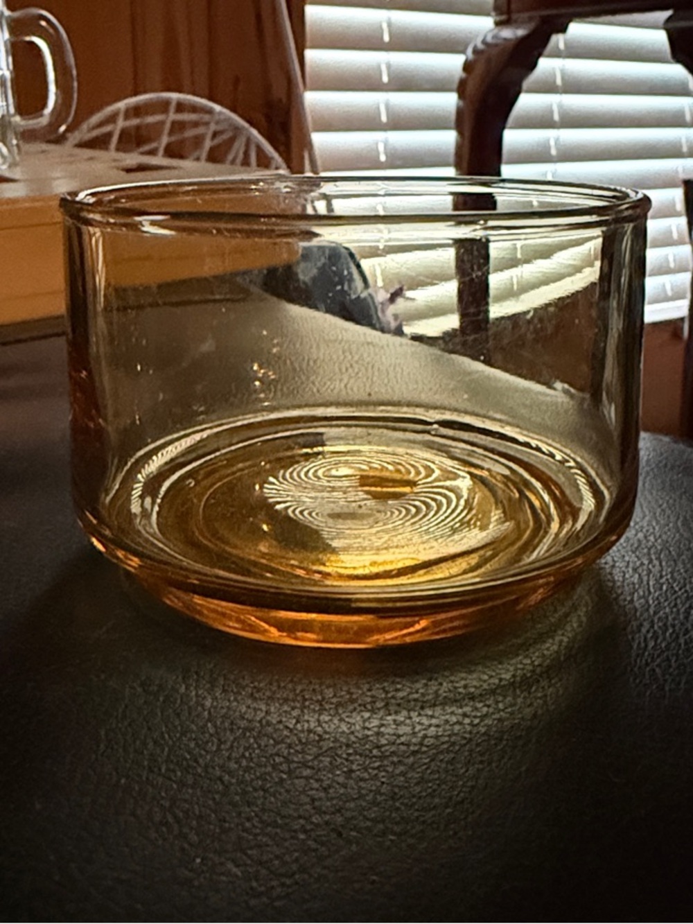 Vintage 70s Amber Glass Stackable Bowl,Retro Ramekin / Dessert Dish"